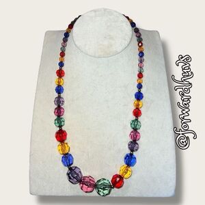 Bundle Sale 3 for $15 | Multicolored Graduated Plastic Bead Necklace